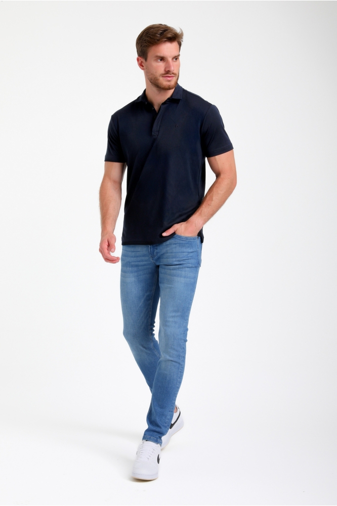 PREMIUM POLO VAN JERSEY KWALITEIT 235531 301 Navy